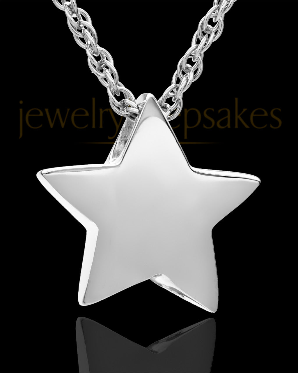 Cremation Charm Sterling Silver Sliding Star Keepsake