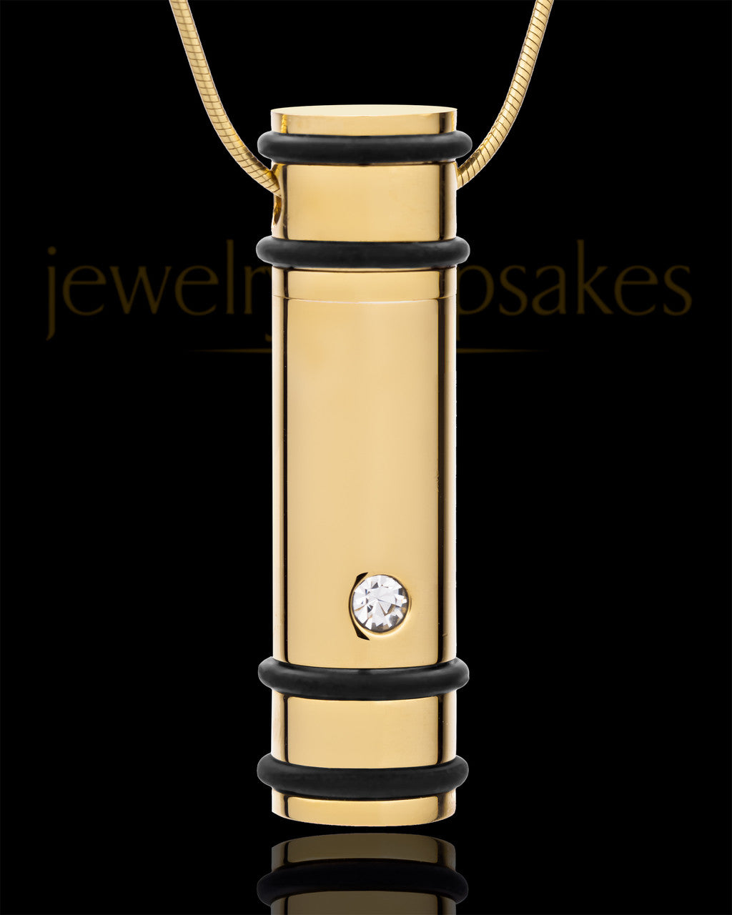 Cremation Locket Gold Plated Determination Cylinder