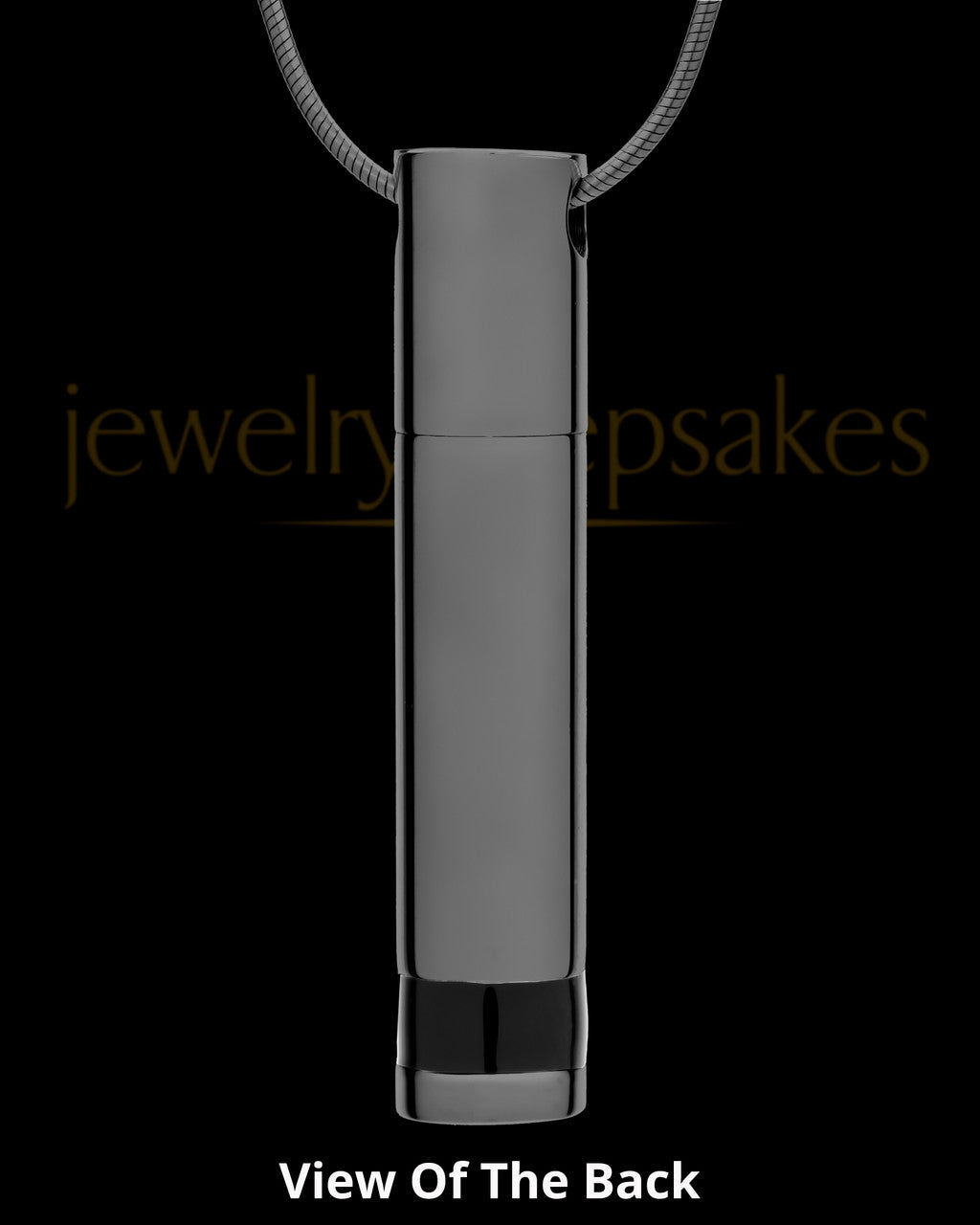 Personalized Black Cylinder Urn For Ashes With Engraving
