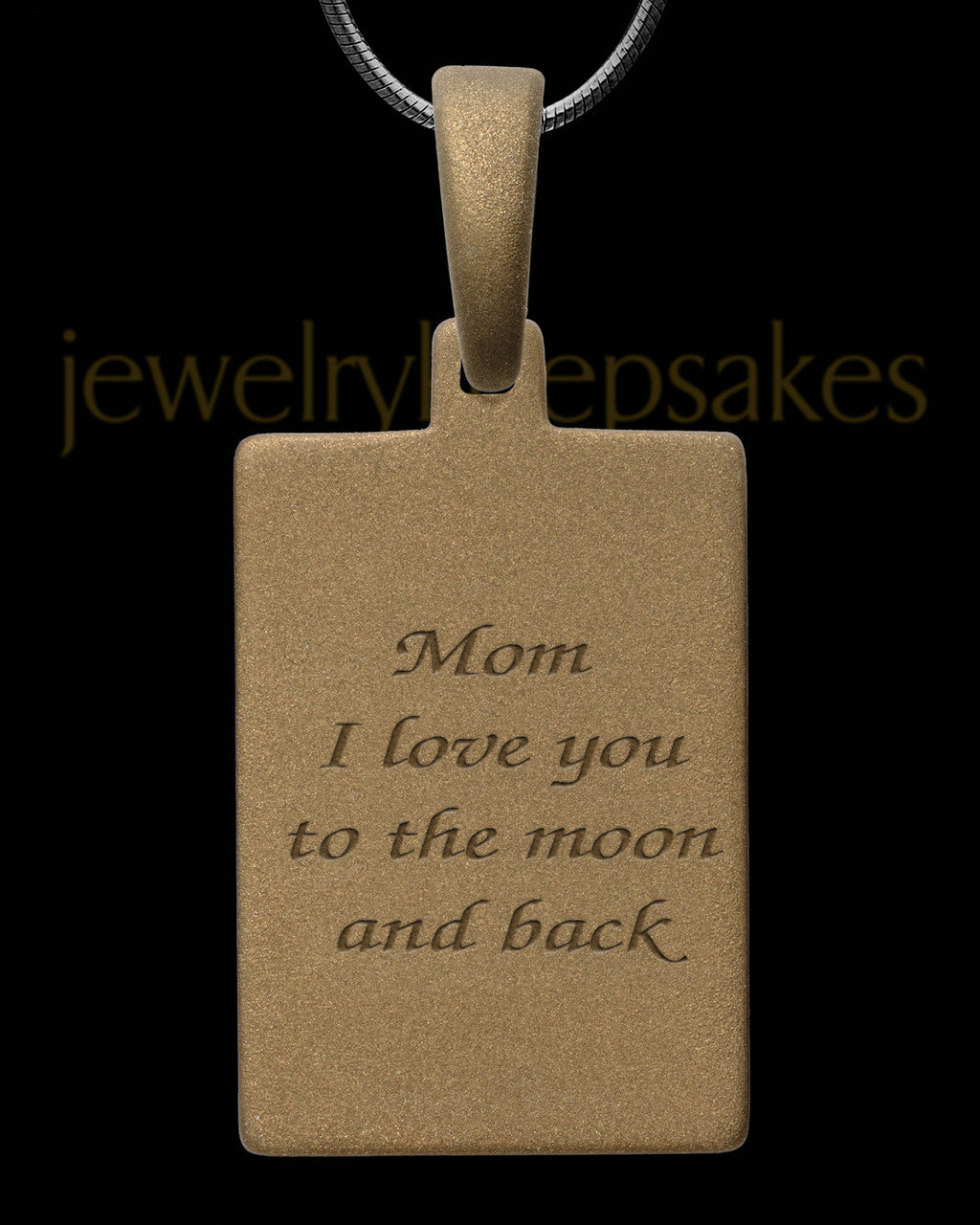 Thumbprint Framed Rectangle Bronze Finish Pendant