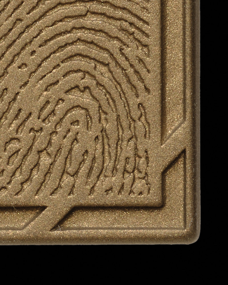Thumbprint Framed Rectangle Bronze Finish Pendant