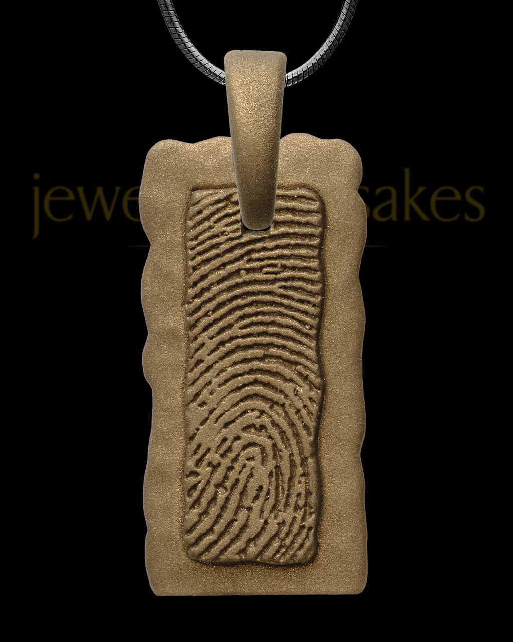 Hammered Silver with Bronze Finish Thumbprint Pendant