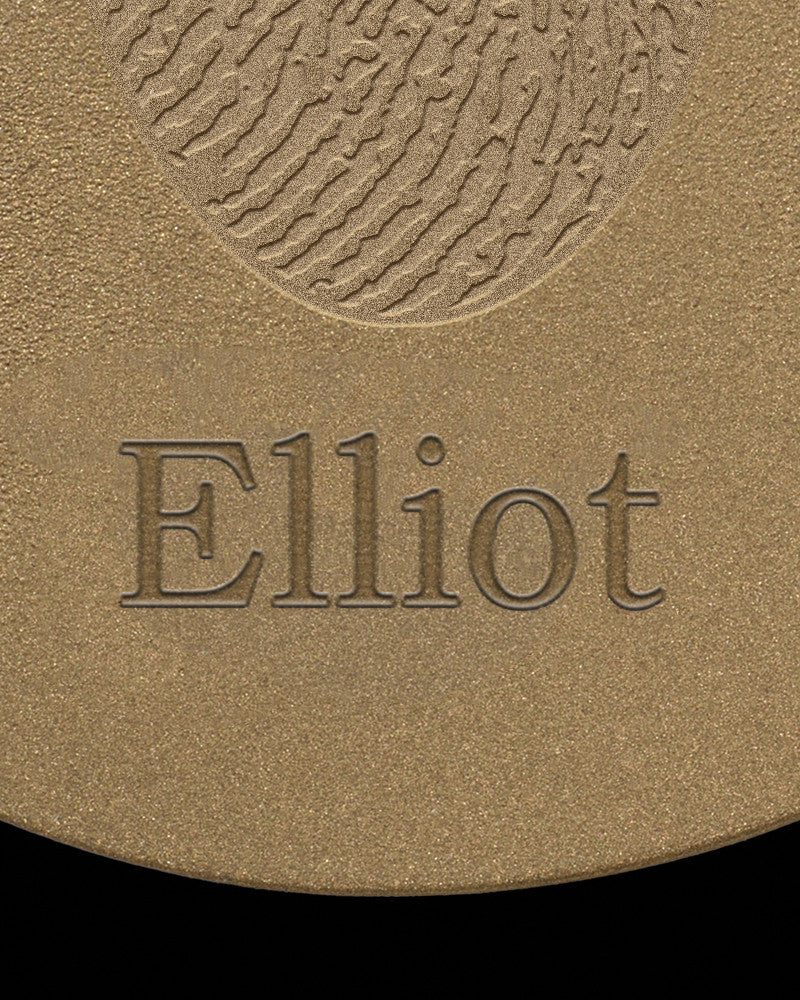Bronze Finish Stainless Steel Thumbprint Dog Tag Pendant
