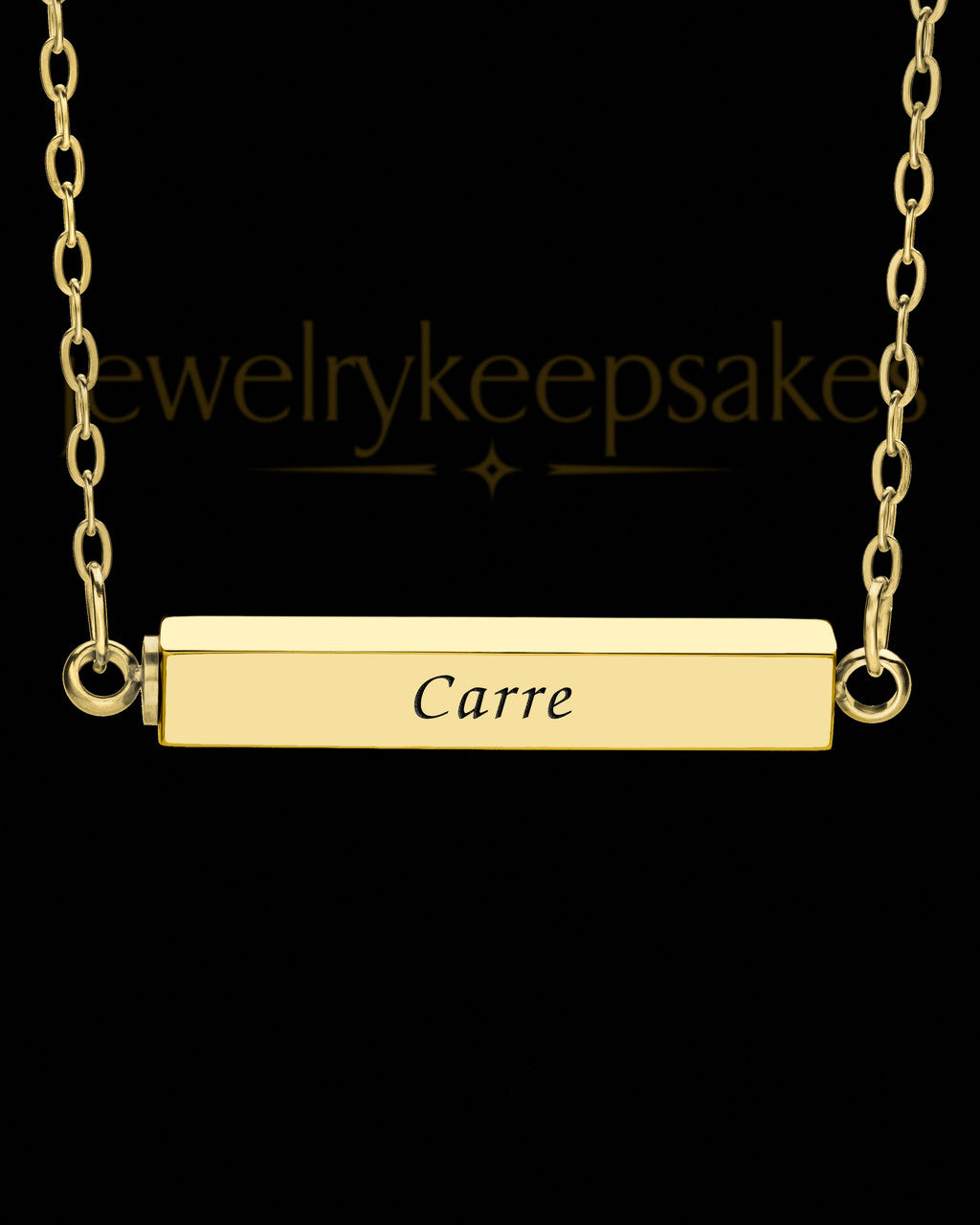 Gold Plated Elegant Bar Stainless Steel Cremation Pendant