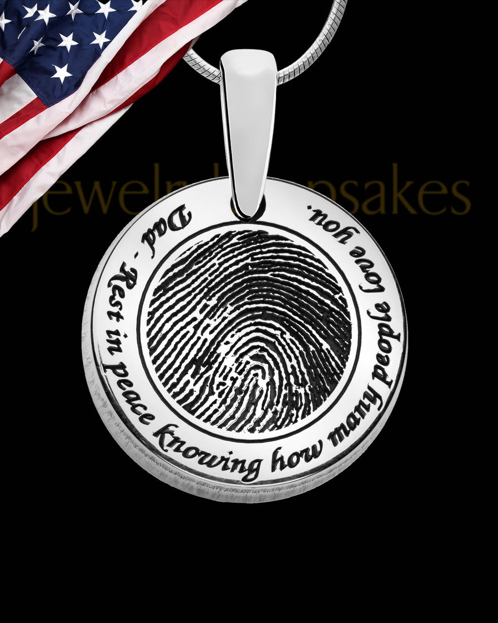 Rounded Sterling Silver Thumbprint Pendant