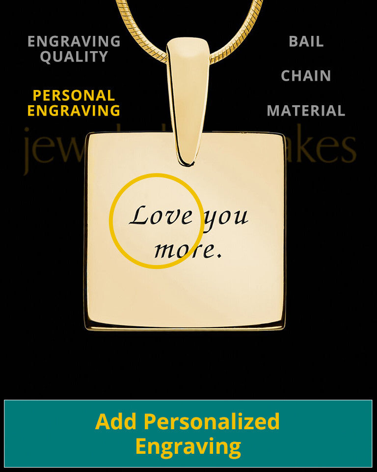Gold Plated Sterling Tender Heart Square Thumbprint Pendant