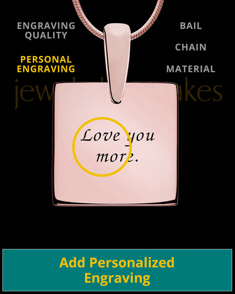 Rose Gold Plated Sterling Tender Heart Square Thumbprint Pendant
