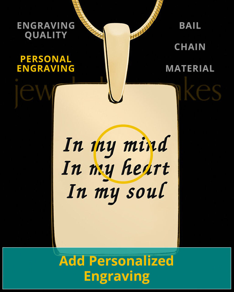 Gold Plated Sterling Name Rectangle Thumbprint Pendant