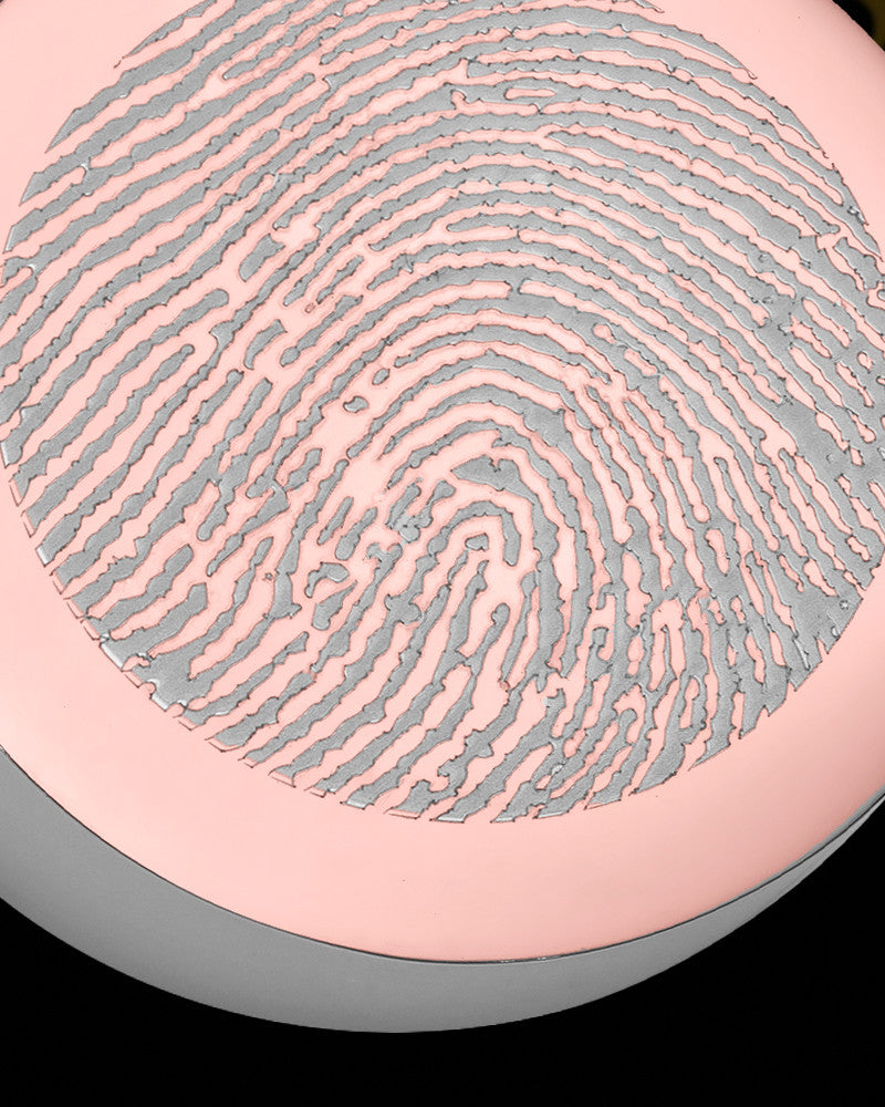 Rose Gold Plated Stainless Abounding Circle Thumbprint Pendant