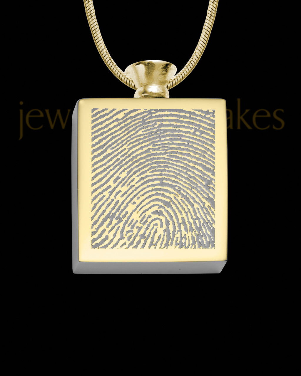 Gold Plated Stainless Whispering Thoughts Thumbprint Pendant
