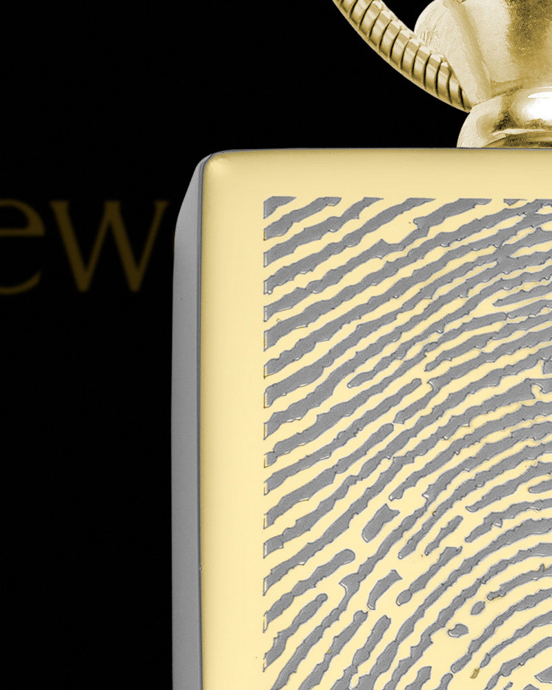 Gold Plated Stainless Whispering Thoughts Thumbprint Pendant