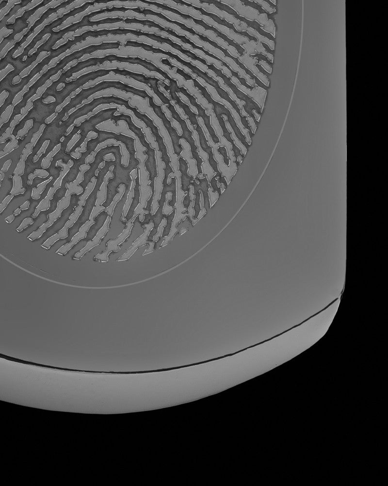 Black Plated Stainless Stunning Rectangle Thumbprint Pendant