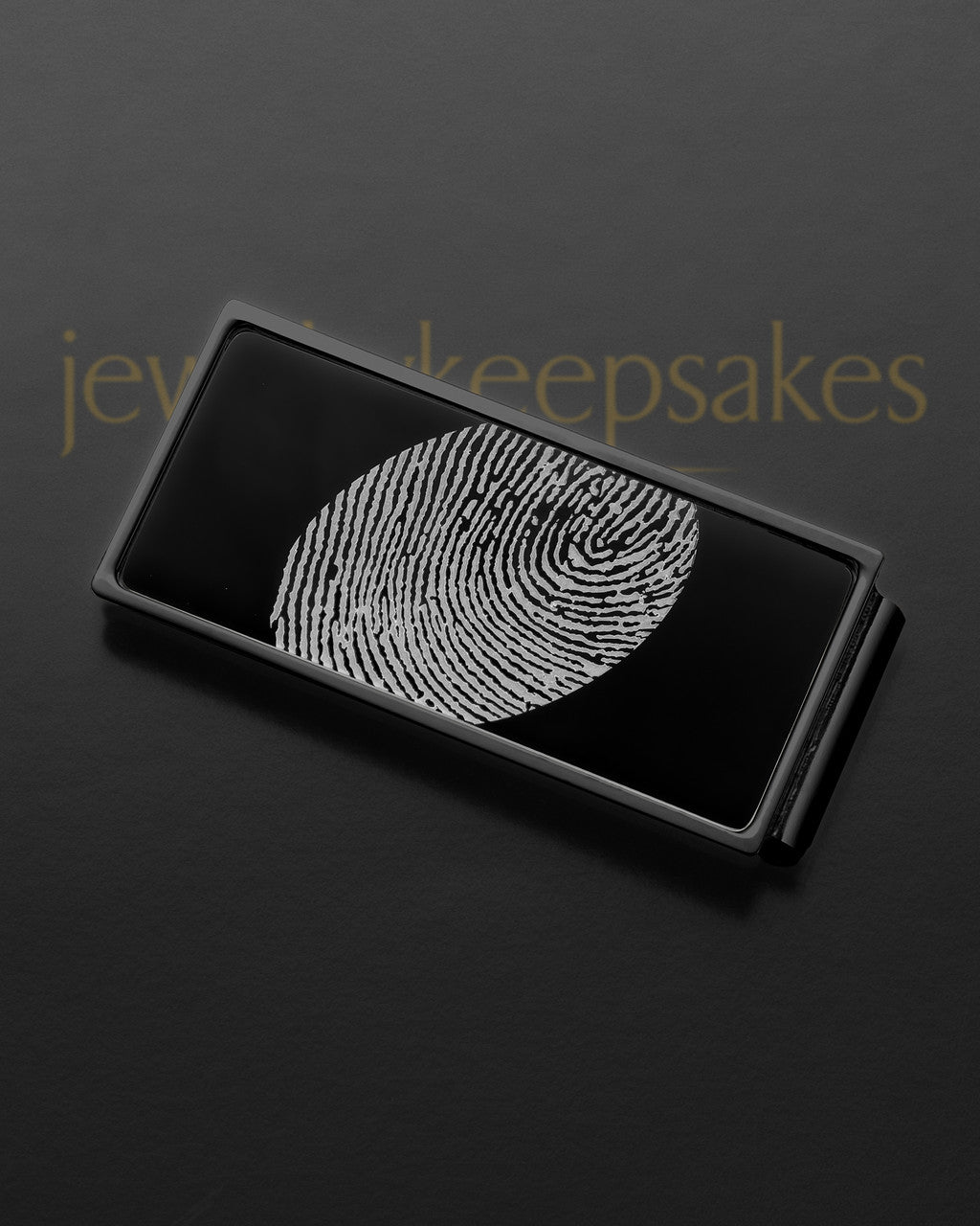 Black on Black Stainless Thumbprint Money Clip