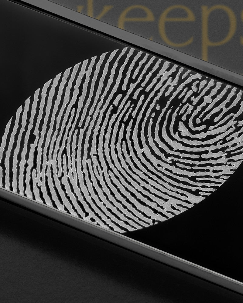 Black on Black Stainless Thumbprint Money Clip