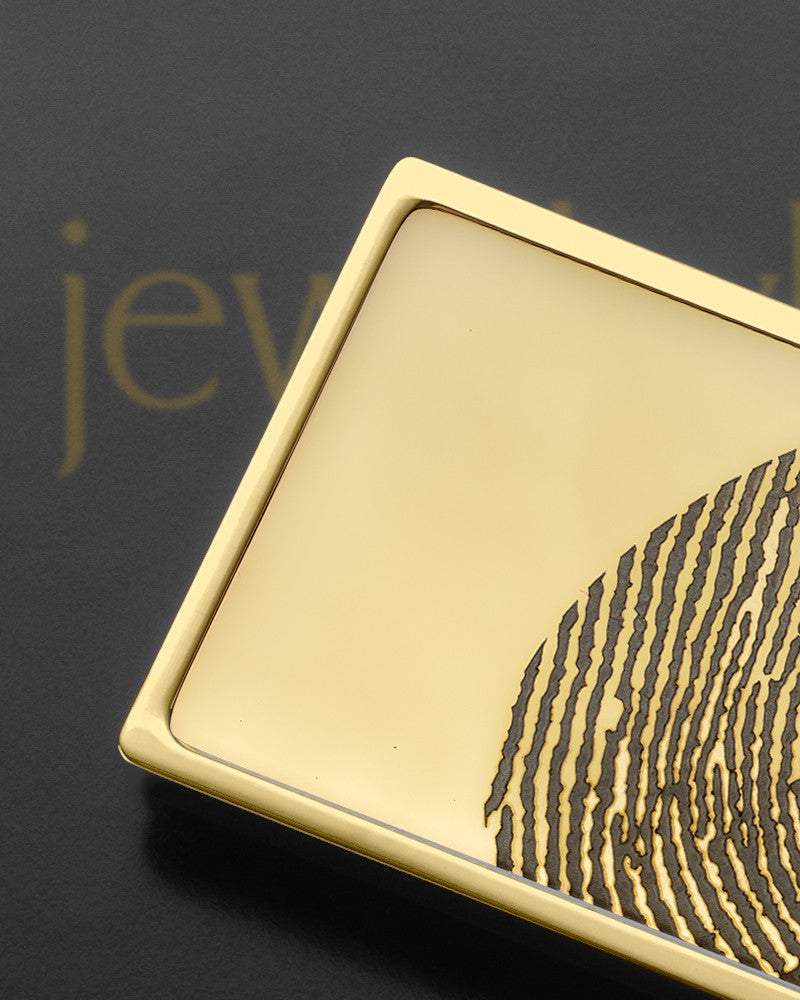 Gold on Gold Stainless Thumbprint Money Clip