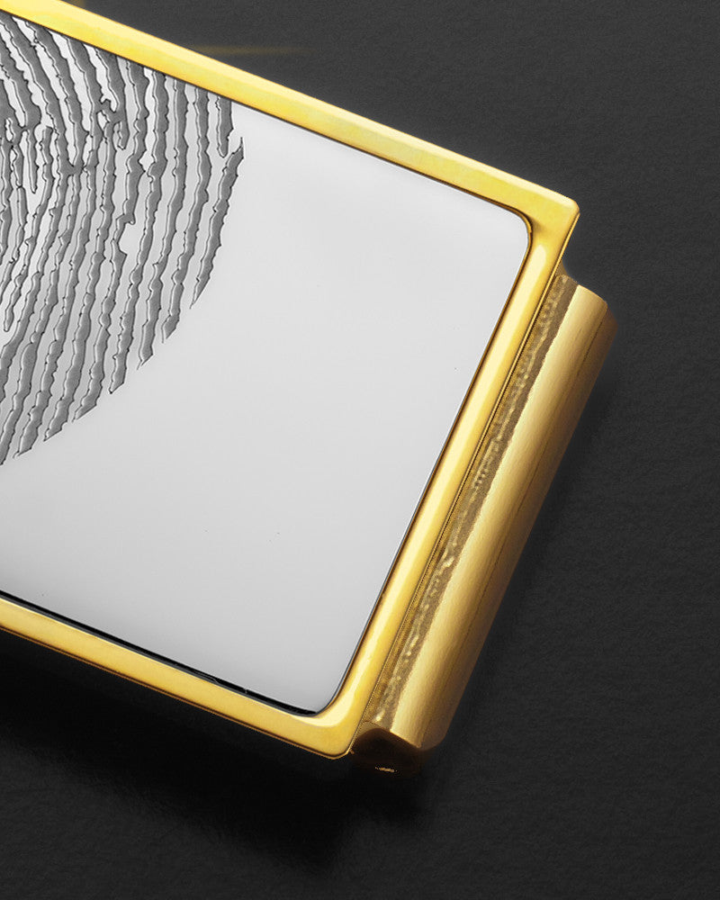 Silver on Gold Stainless Thumbprint Money Clip