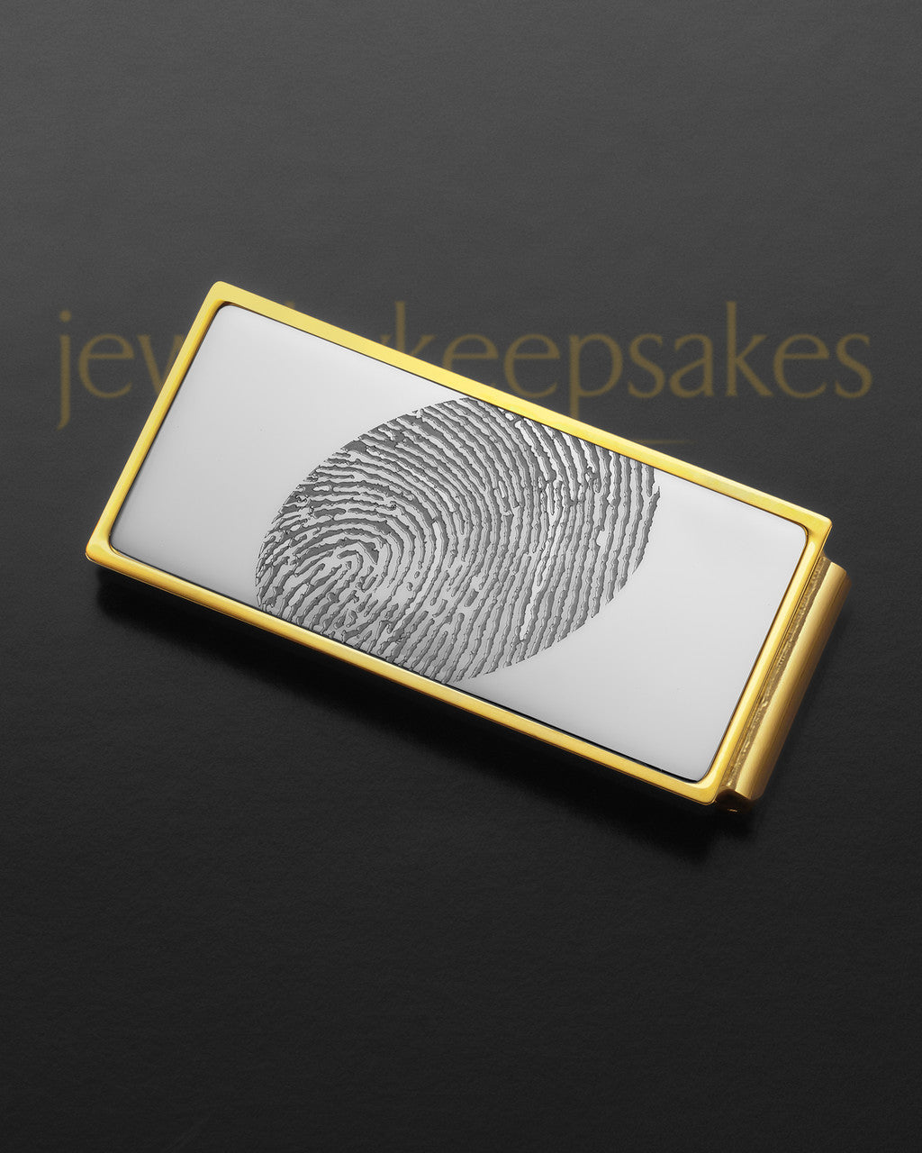 Silver on Gold Stainless Thumbprint Money Clip