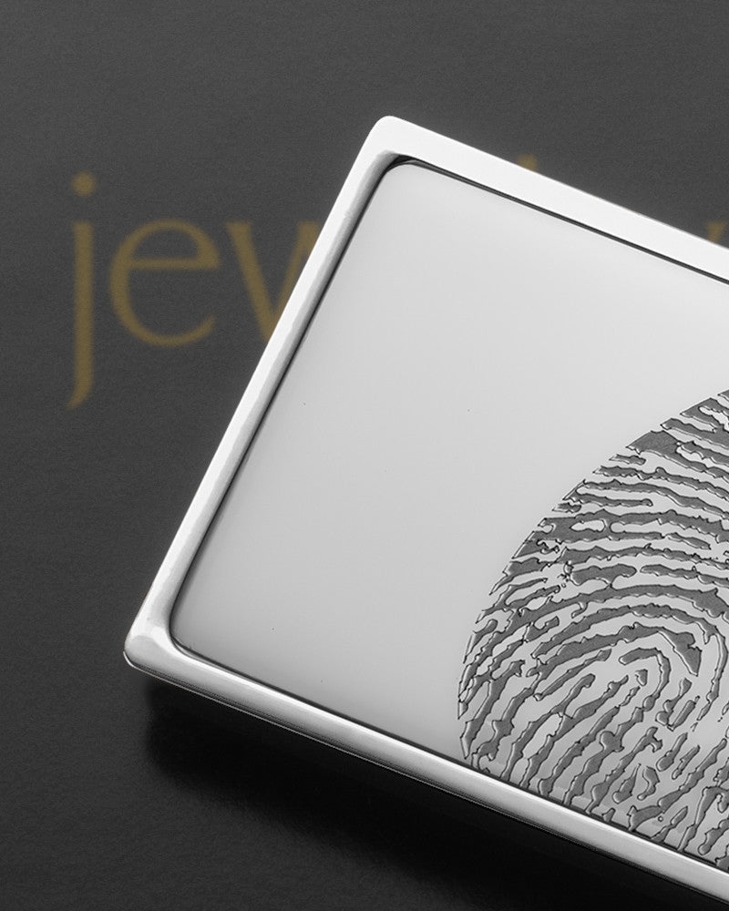 Silver on Silver Stainless Thumbprint Money Clip