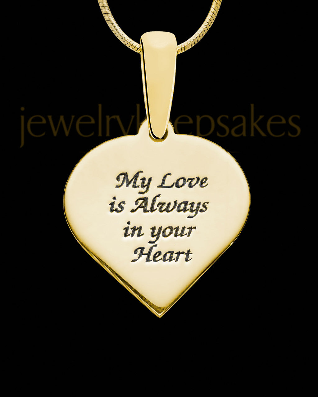 Gold Plated Sterling Silver Small Heart  Ash and Thumbprint Pendant