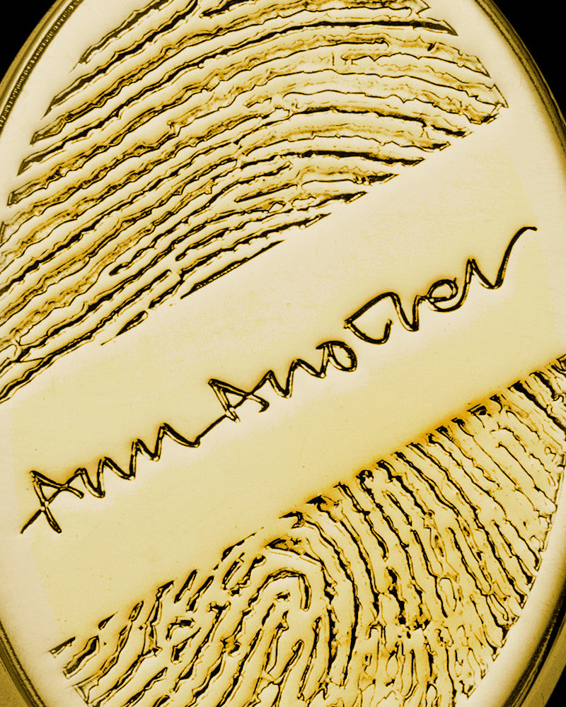 Gold Sterling Silver Signature Oval Thumbprint Pendant