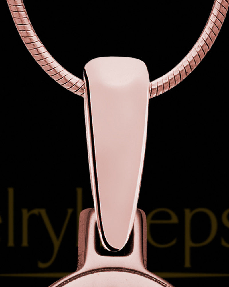 Rose Gold Sterling Silver Signature Oval Thumbprint Pendant