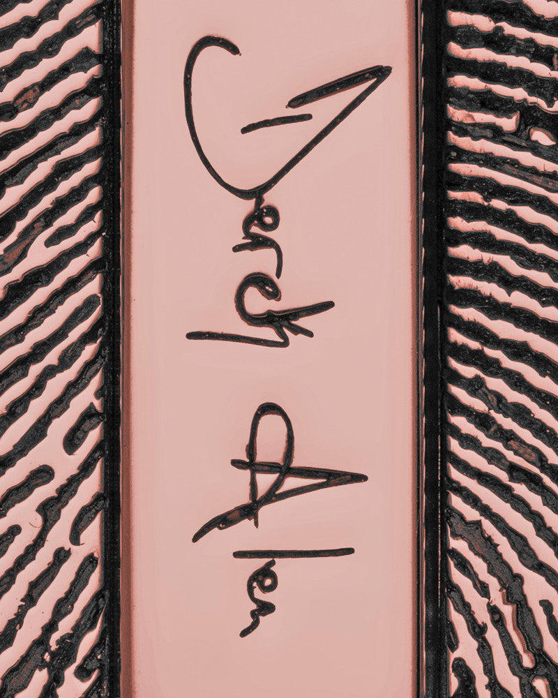 Rose Gold Sterling Silver Rectangle Signature Thumbprint Pendant