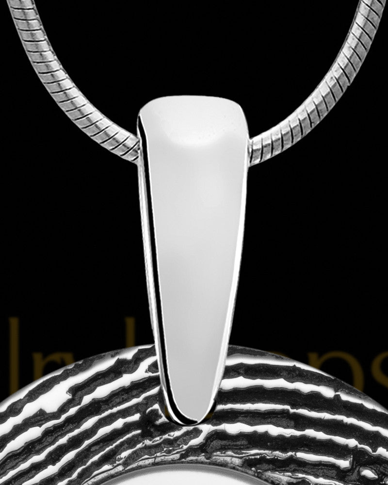 Sterling Silver Signature Circle Thumbprint Pendant