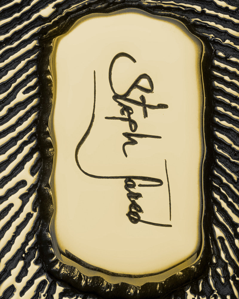Solid 14K Gold Small Signature Dog Tag Thumbprint Pendant