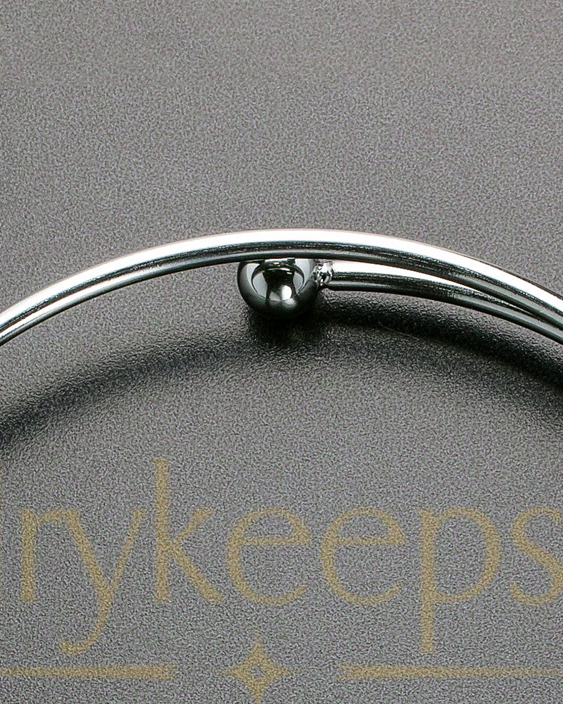 Heart Brushed Stainless Thumbprint Sophisticate Bracelet