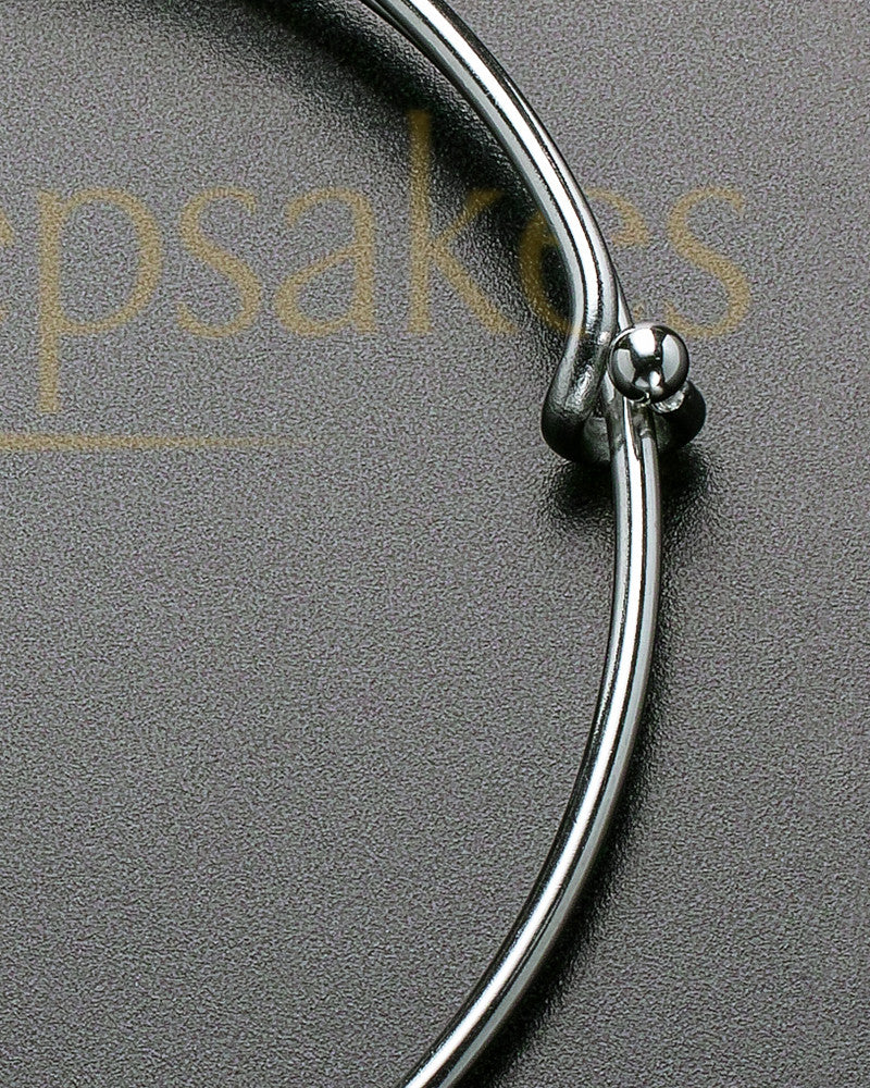 Brushed Elongated Diamond Thumbprint Sophisticate Bracelet