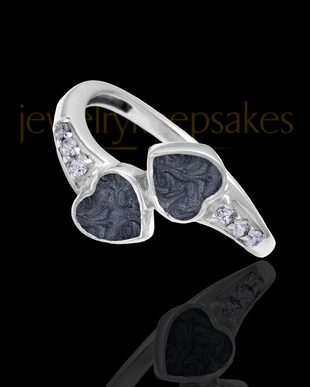 Ladies Isadora with Graphite Silver Ash Ring