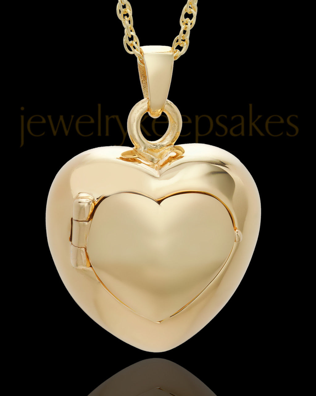 Purity Heart Cremation Jewelry 14K Yellow Gold