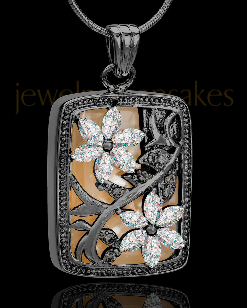 Black Clear Spring Garden Memorial Charm