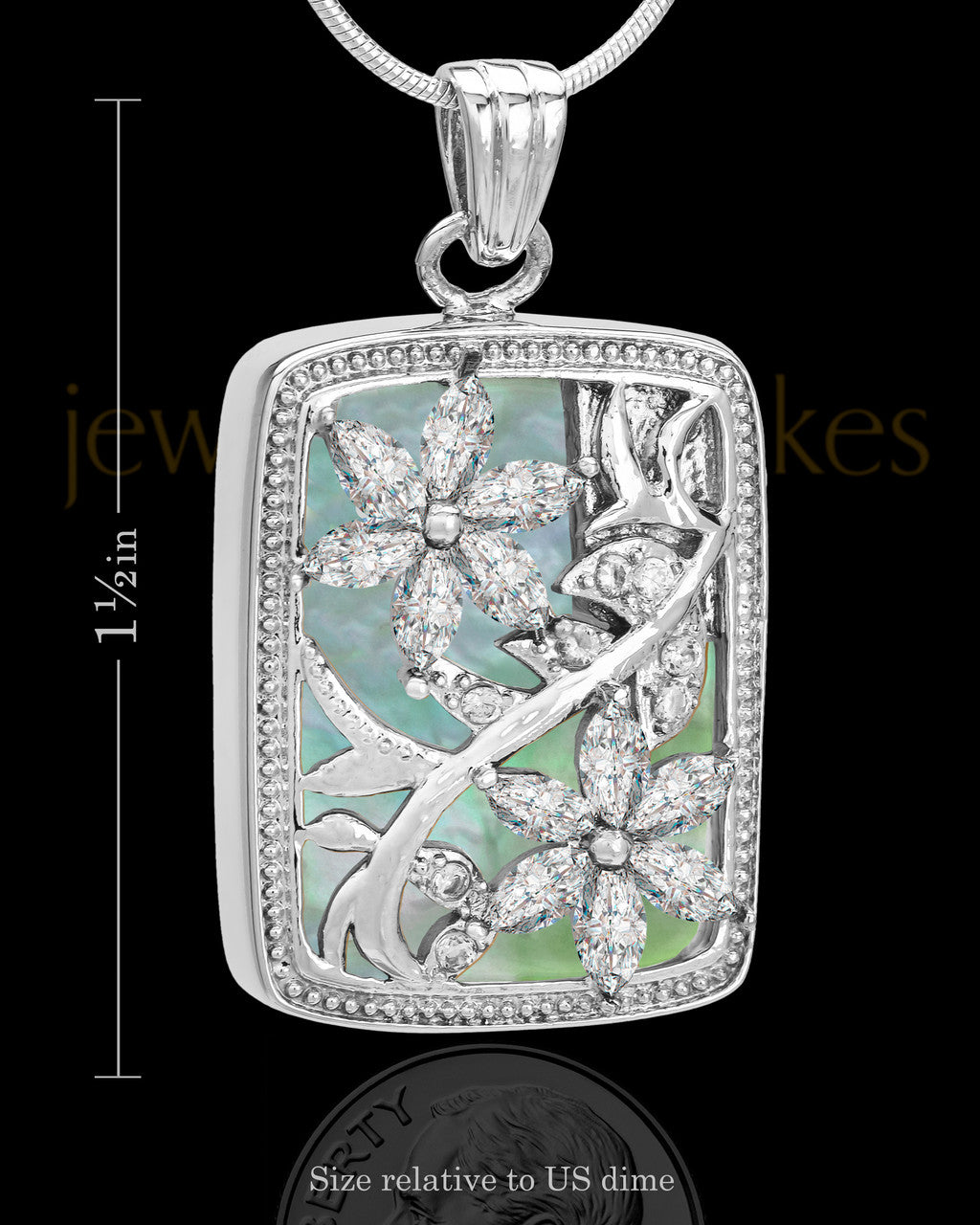 Sterling Silver Clear Spring Garden Memorial Charm