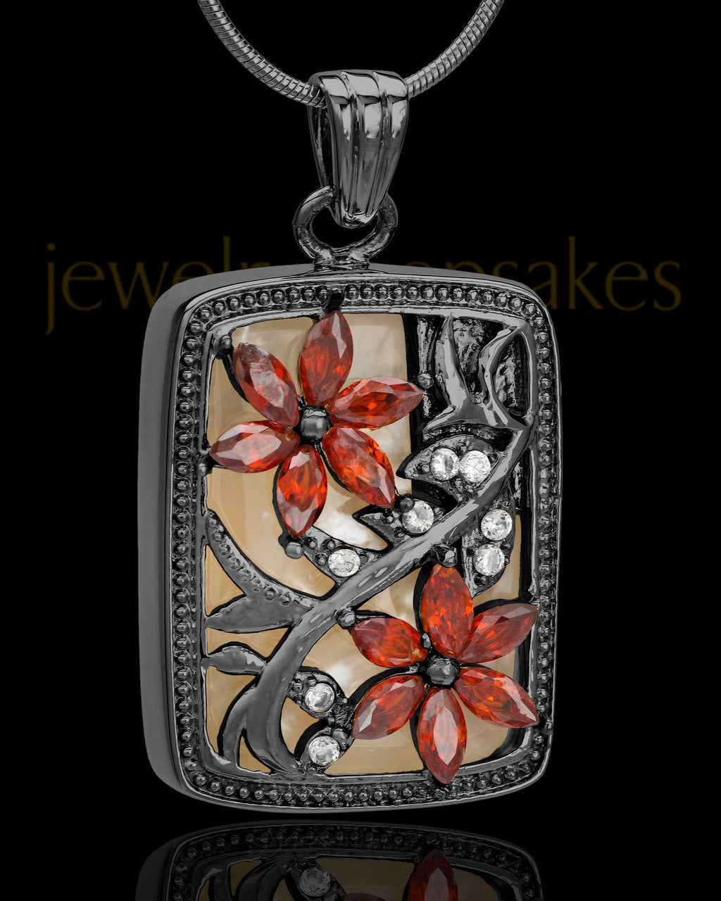 Black Spring Garden Cremation Keepsake