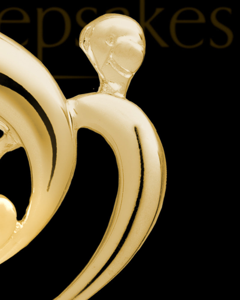 Cremation Keepsake Gold Plated Heartfelt Keepsake