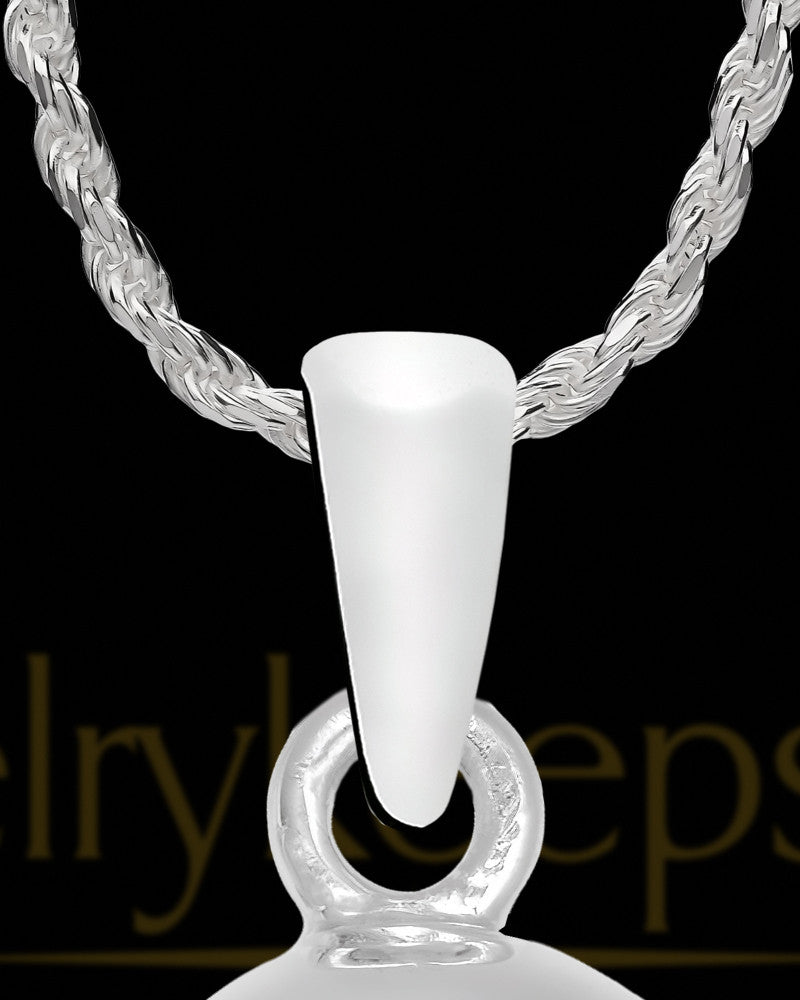 Jewelry Urn Sterling Silver Black Dolphin Keepsake