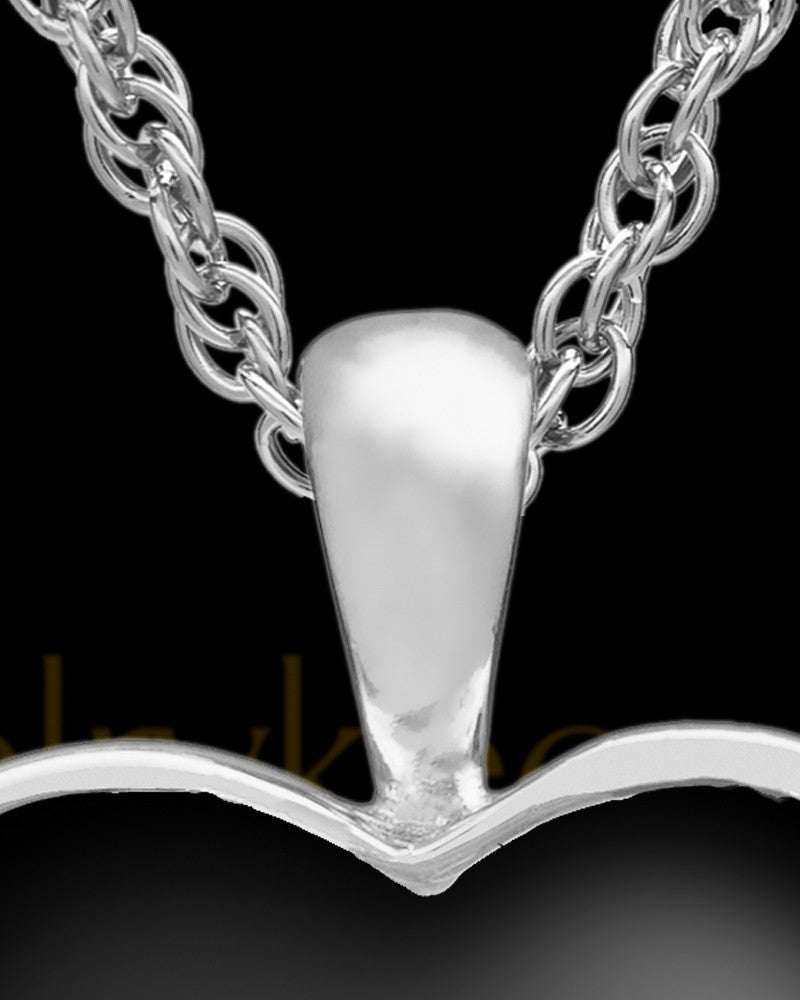 Ash Keepsake 14k White Gold Ebony Heart Keepsake