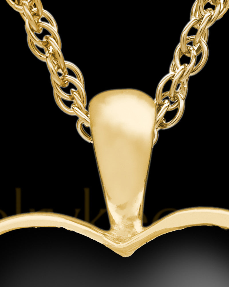 Ash Keepsake 14k Gold Ebony Heart Keepsake