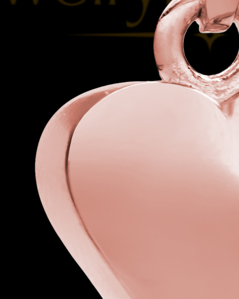 Jewelry Urn 14k Rose Gold Mighty Heart Keepsake
