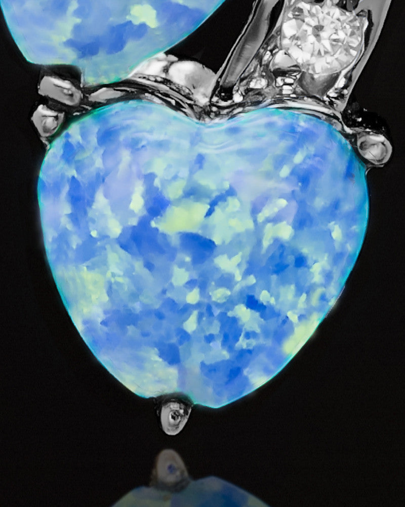 Black Plated with Blue Treasures of the Heart Keepsake Jewelry