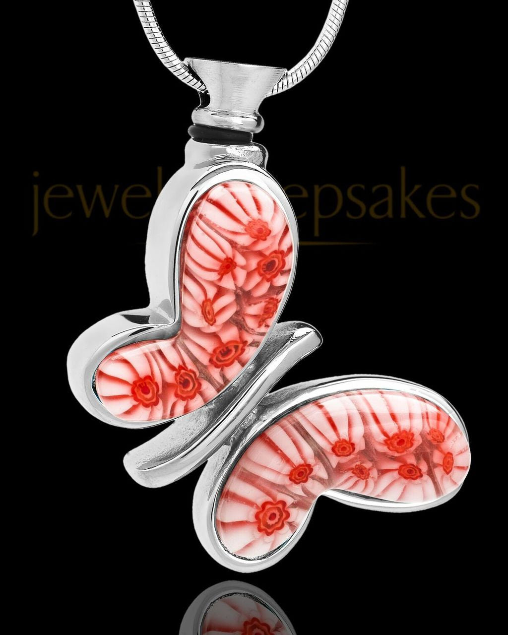 Silver Plated Butterfly Fly Away Pastel Memorial Keepsake