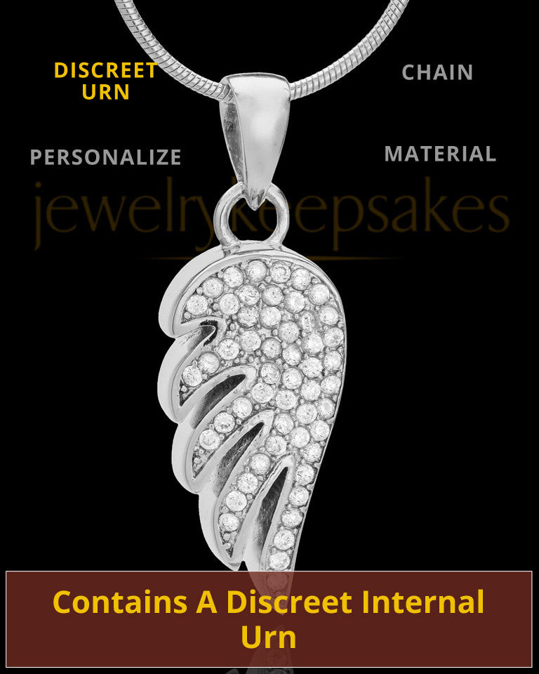 Sterling Silver Soaring Spirit Cremation Urn Pendant