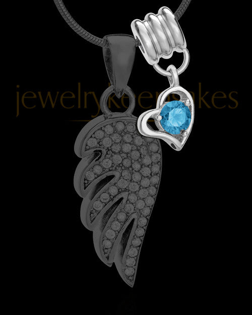 Add a December Birthstone Heart Silver