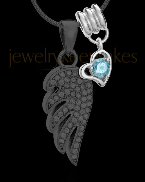 Add a March Birthstone Heart Silver