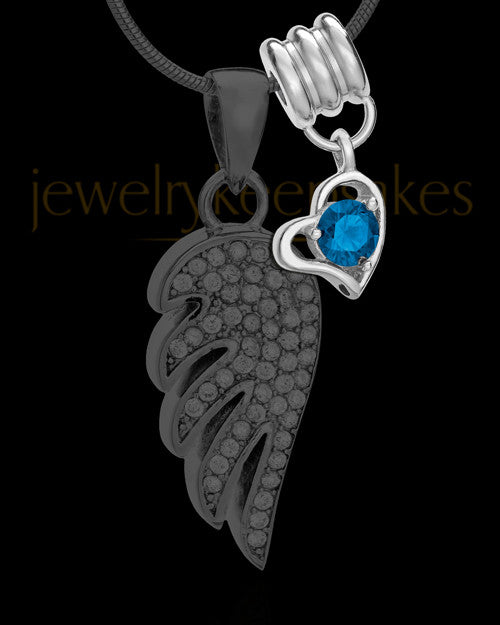 Add a September Birthstone Heart Silver