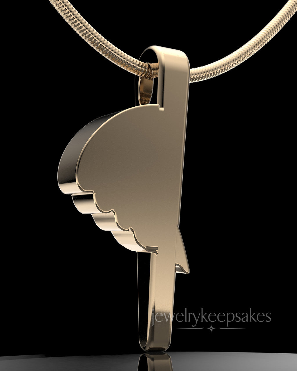 Solid 14k Gold Grace Cremation Permanently Sealed Waterproof Pendant