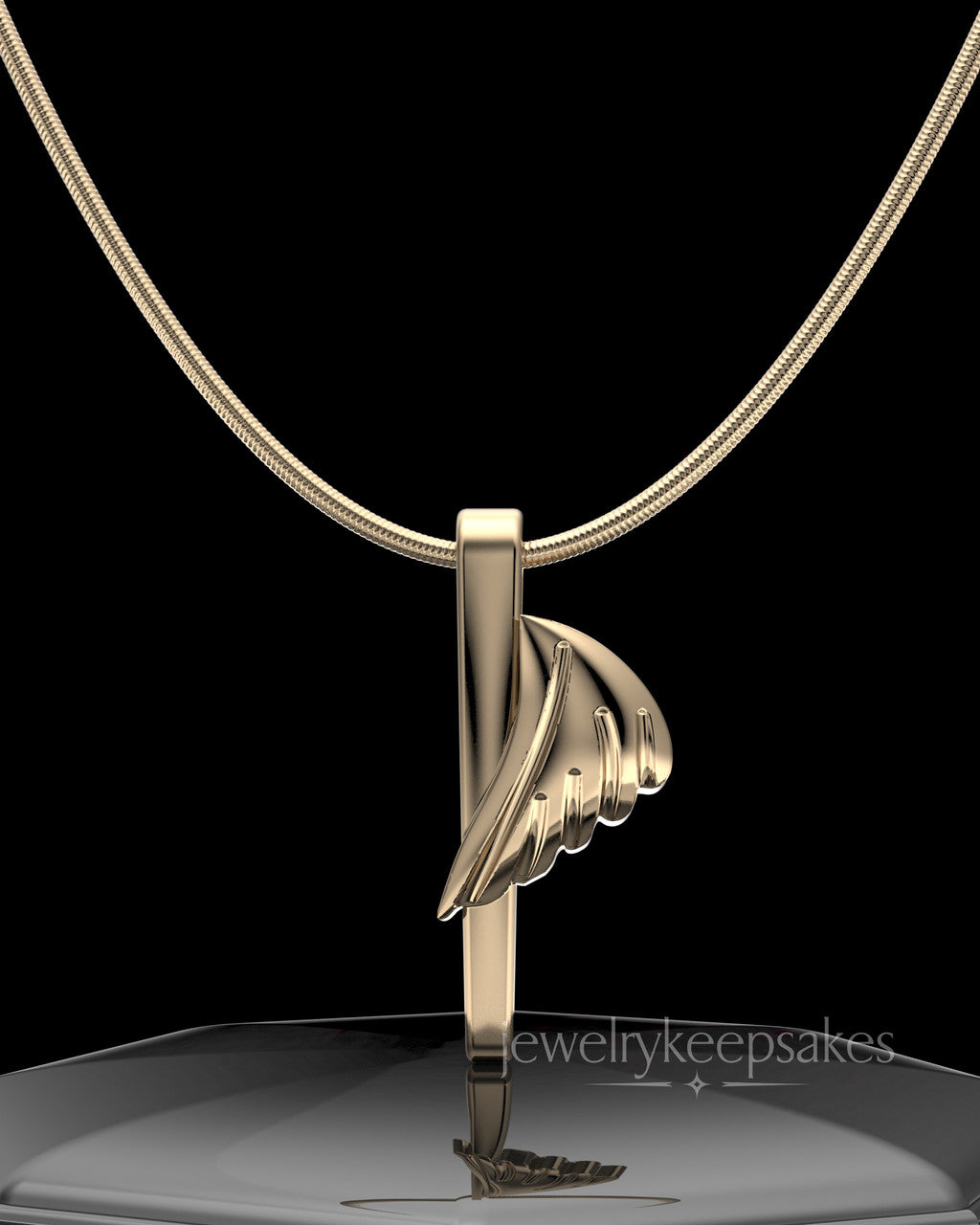 Solid 14k Gold Grace Cremation Permanently Sealed Waterproof Pendant