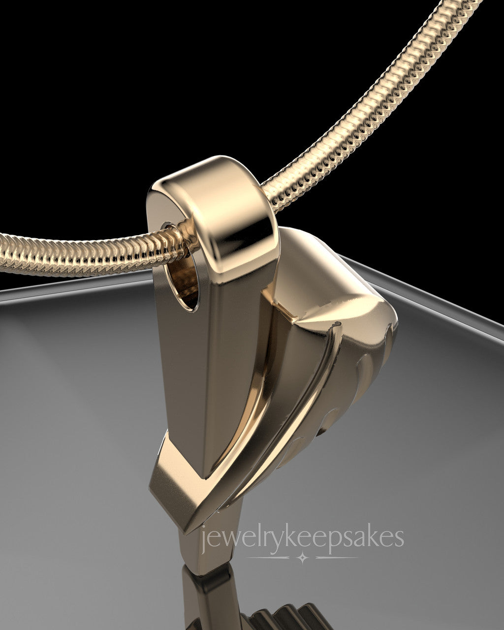 Solid 14k Gold Grace Cremation Permanently Sealed Waterproof Pendant