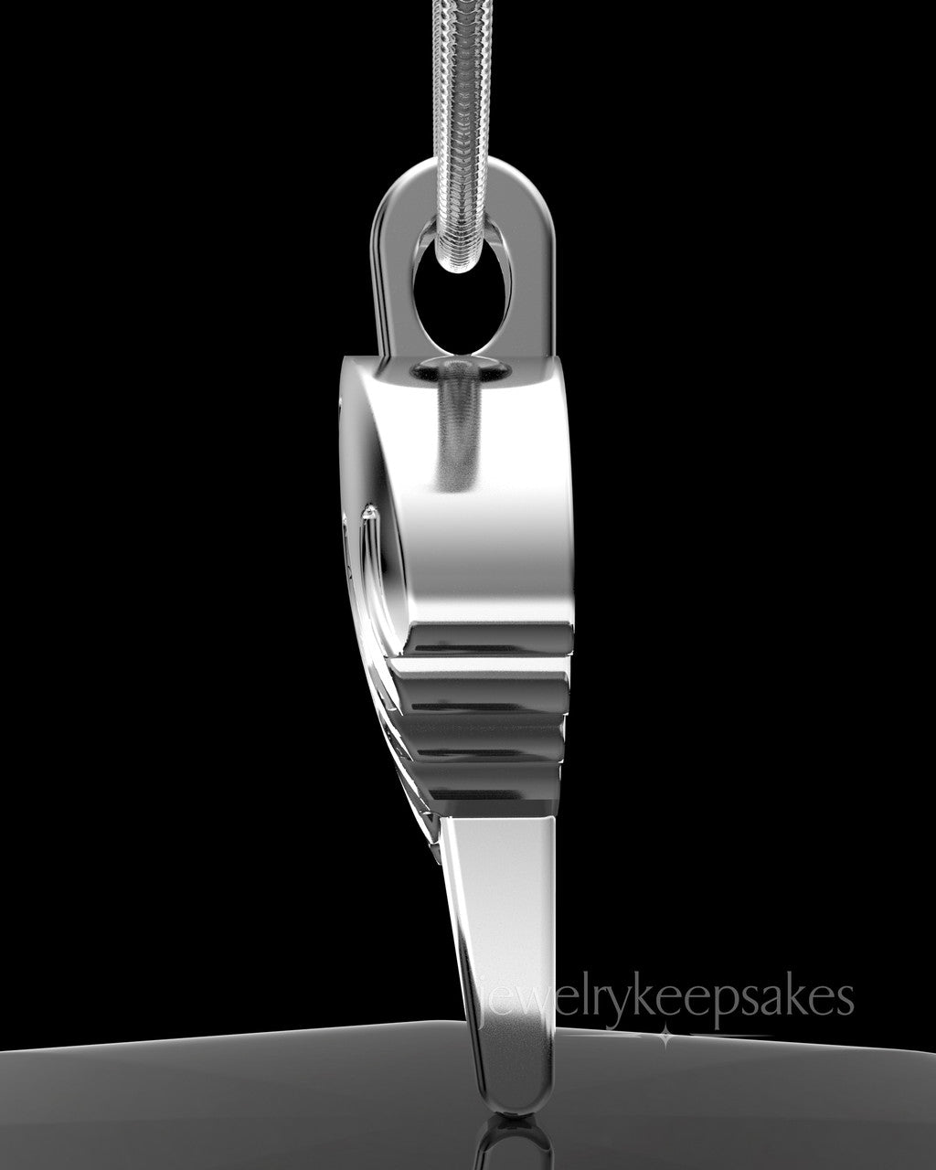 Solid 14k White Gold Grace Permanently Sealed Waterproof Cremation Pendant